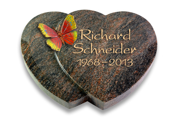 Grabherz / Steinherz mit Schmetterling